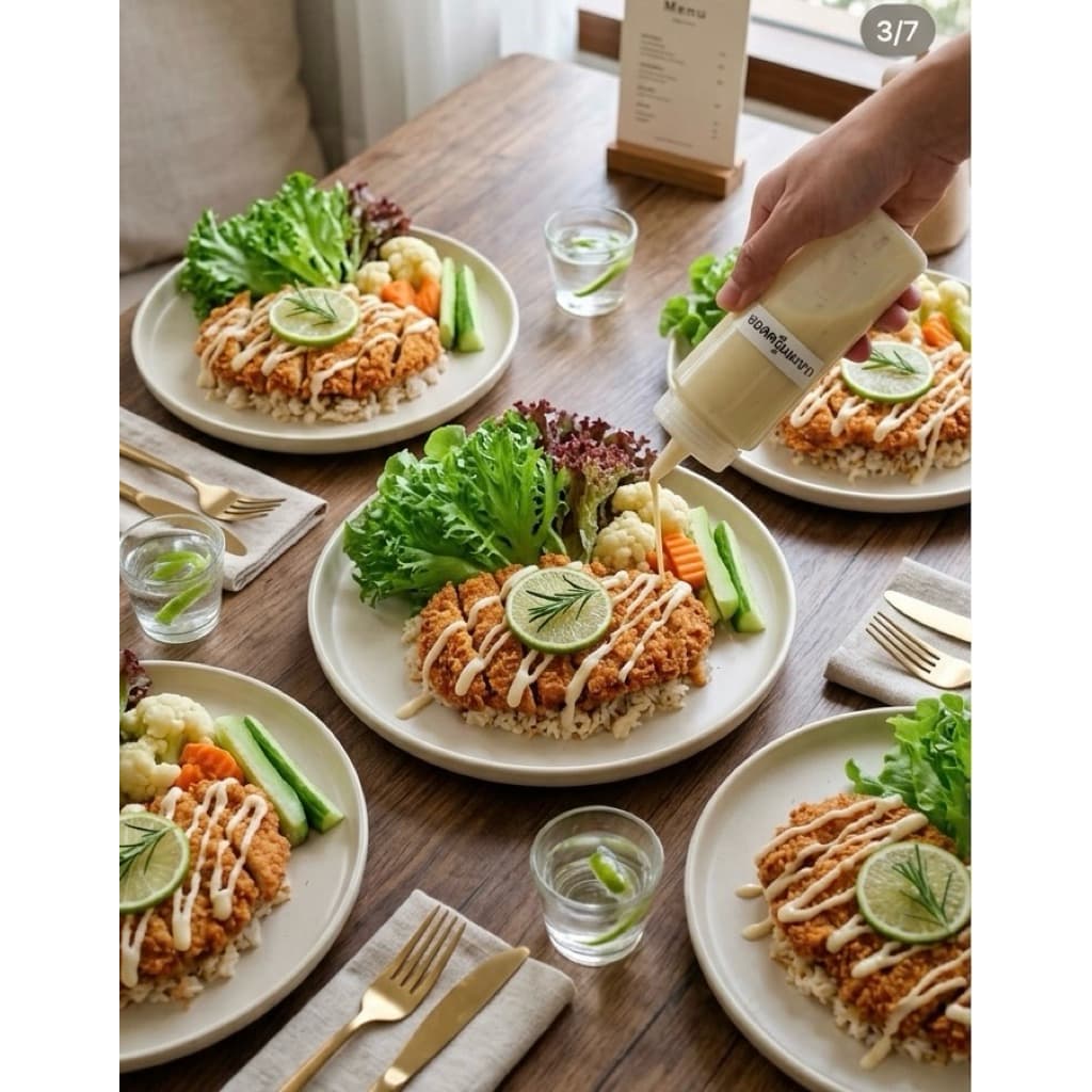 “ครีมซอสเลมอน ราดไก่กรอบ 2สูตรลับร้านดังน้ำผึ้งมะนาว/ซอสเลมอล ขนาด250ก/500ก รูปที่ 3