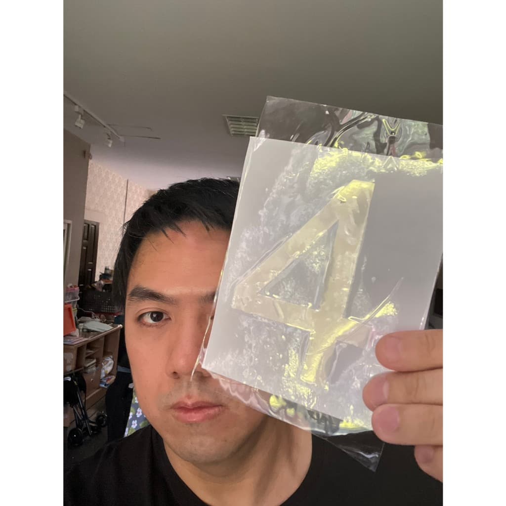 สติ๊กเกอร์ตัวเลข pvc ขนาดxl 9x14cm ออกใบกำกับภาษีได้ รูปที่ 1
