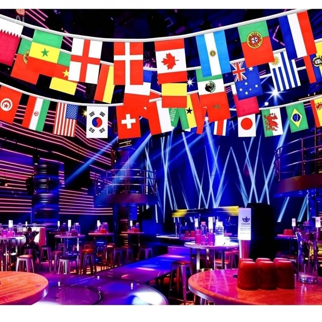 ธงราวบอลโลก FIFA World Cup 2026 ธง48 ประเทศ ธงผ้าแบรนเนอร์ใช้ประดับสถานที่ ร้านอาหาร สถานบันเทิง รูปที่ 5