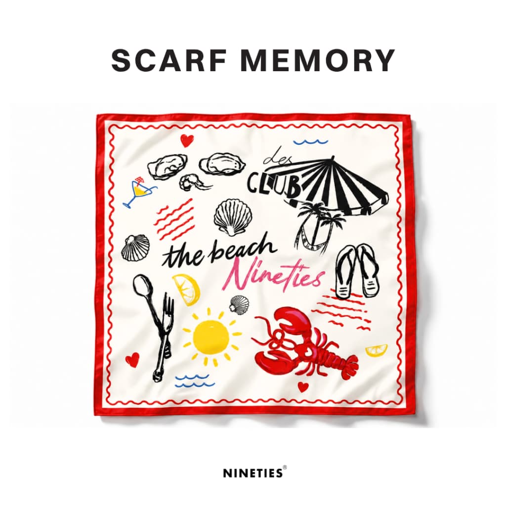 Nineties Design : Summer Scarf ผ้าอเนกประสงค์ พันคอ โพกหัว เกาะอก รุ่น Memory รูปที่ 1