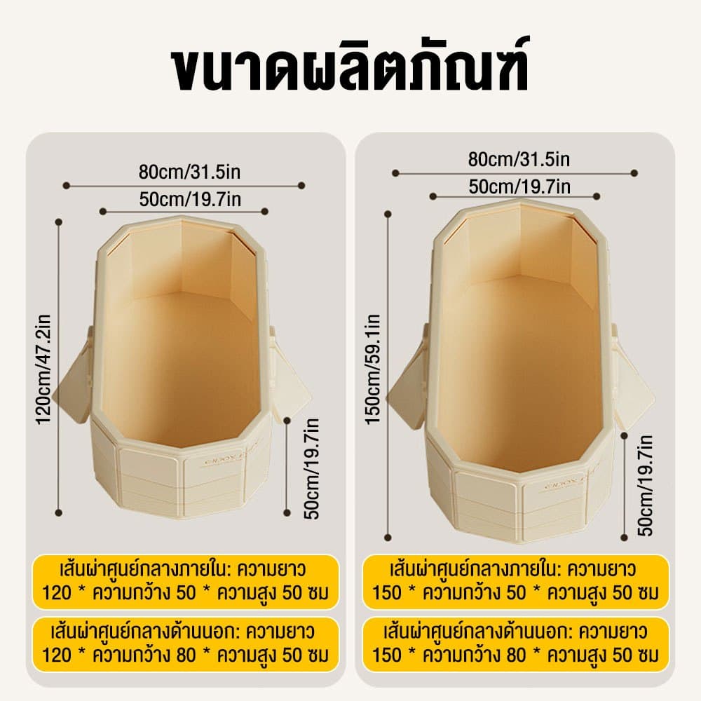 THE TIMES อ่างอาบน้ำ อ่างอาบน้ำพับได้ อ่างพับได้ แบบพกพา สปาในบ้าน แข็งแรงทนทาน แบบพับ รูปที่ 9
