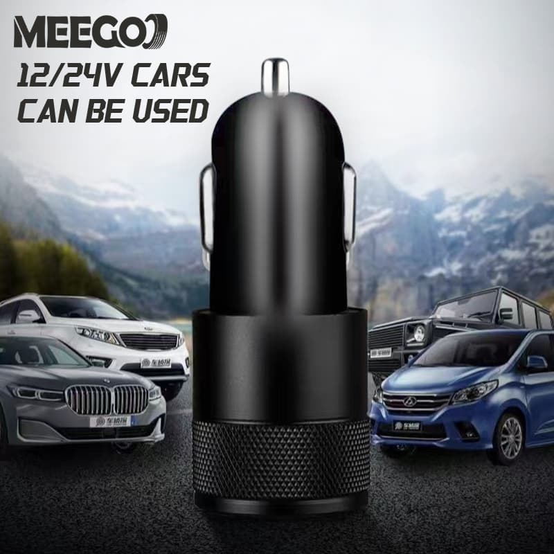 MeeGoo ชาร์จเร็วในรถยนต์ 2พอร์ต หัวชาร์จ12/24V 1USB + พอร์ต 1PD รูปที่ 8