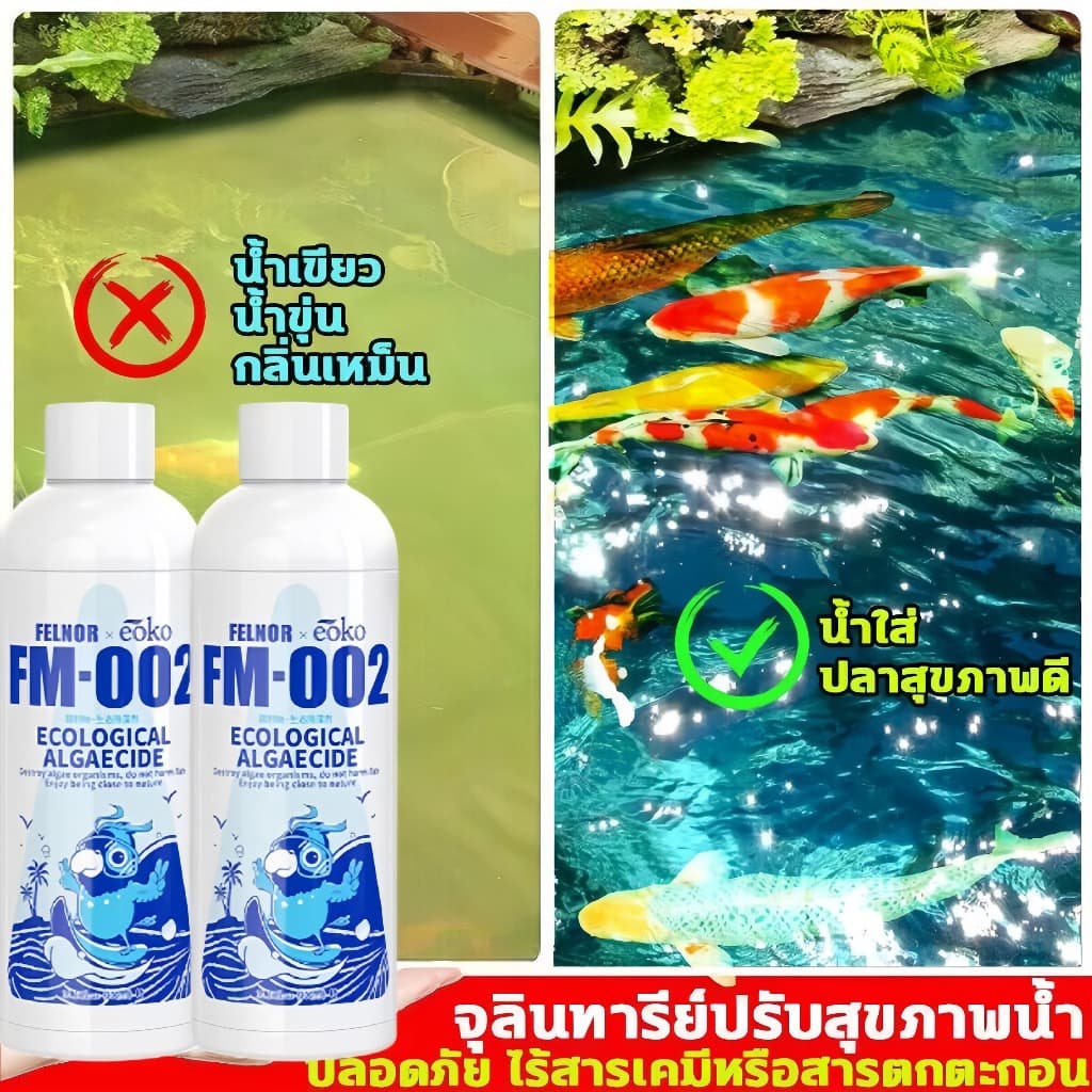 จุลินทรีย์ปรับสภาพน้ำใส ละลายอุจจาระ ดับกลิ่นเหม็น น้ำยาปรับสภาพน้ำบ่อปลา ปรับปรุงคุณภาพน้ำ ปลอดภัย รูปที่ 2