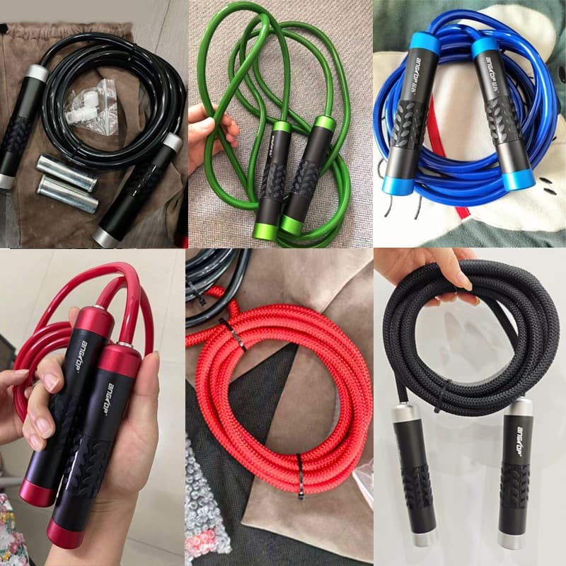 ANGTOPเชือกนักมวย weight training หนาขึ้น เพิ่มน้ำหนัก ยาวขึ้น3.3mปรับได้ เชือกกระโดดheavy jump rope รูปที่ 5