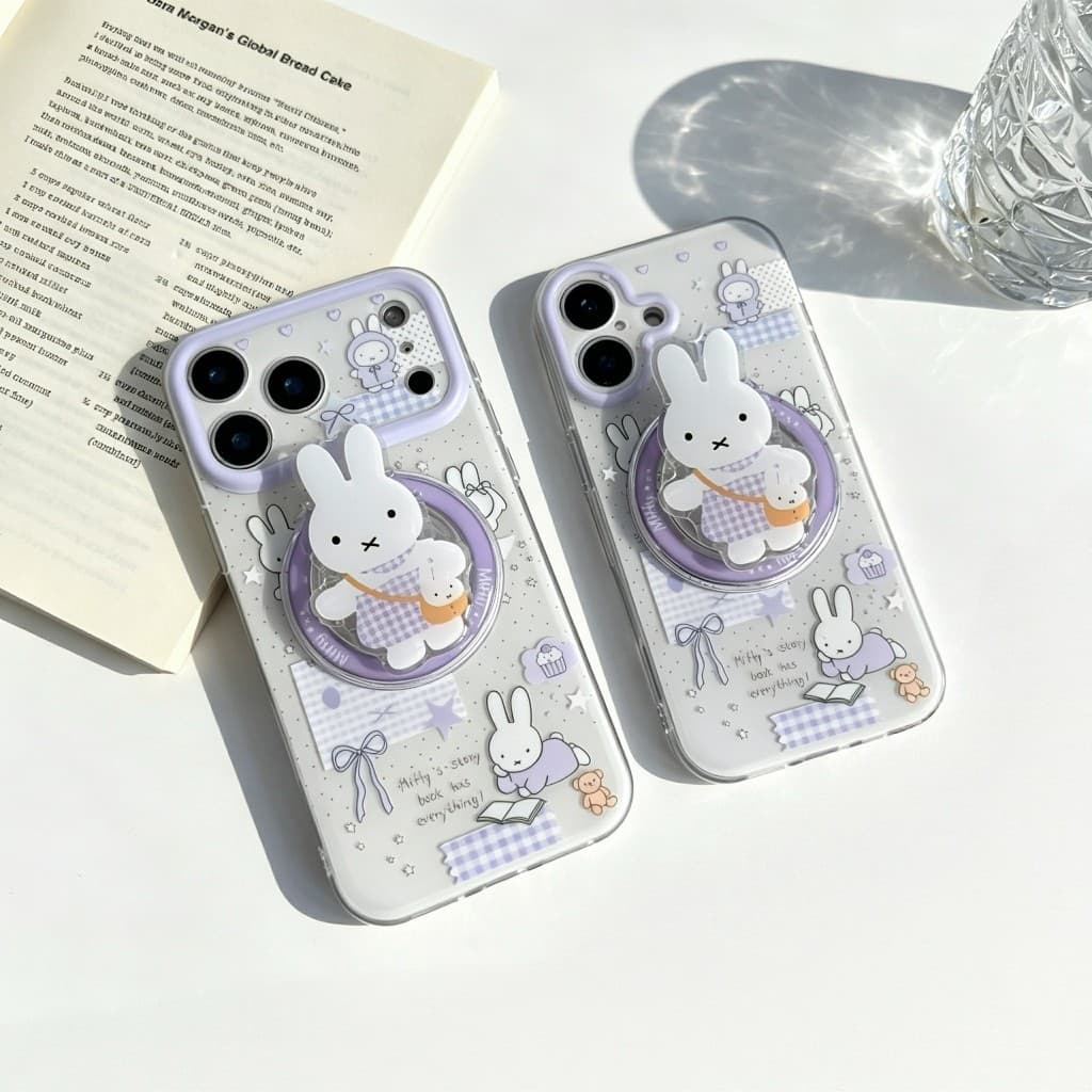 เคส IMD สำหรับ ต่ายม่วง iphone17promax 17 17pro 16promax 13 14 15 16plus 11 14promax งานด้าน ไม่เป็นรอยนิ้วมือไอโฟน16 รูปที่ 1