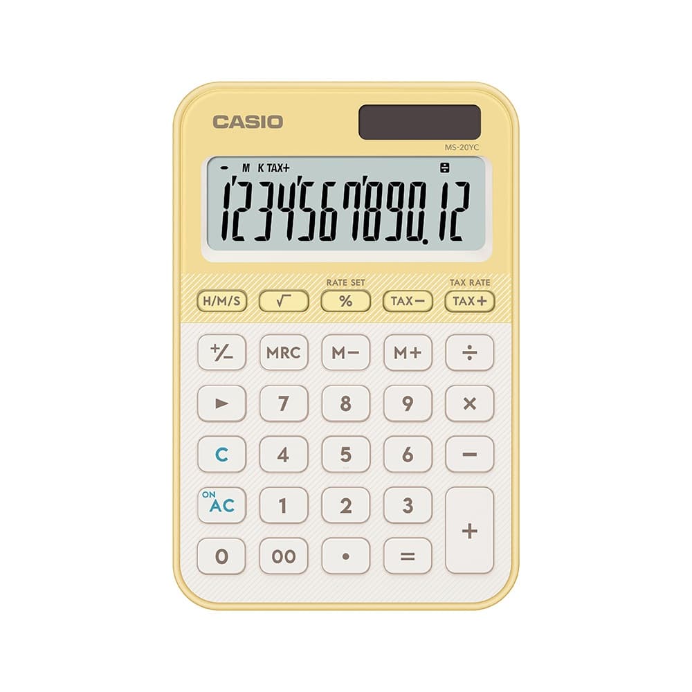 Casio Calculator เครื่องคิดเลขคาสิโอ้ สีสัน ประเภทตั้งโต๊ะ MS-20YC 12 หลัก รูปที่ 7