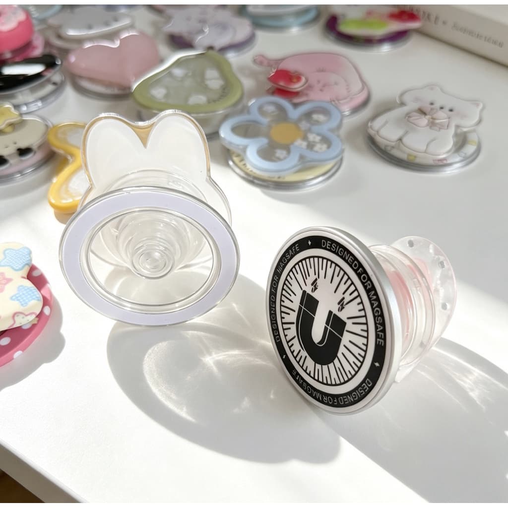 ป็อบอัพ เเหวนจับโทรศัพท์ Pop up กิ๊บต๊อก ลายการ์ตูด แหวนติดหลังโทรศัพท์ แม่เหล็กดูดแน่น รูปที่ 5