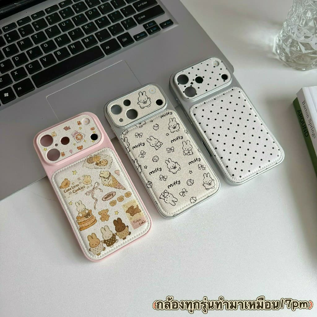 เคสหนังสกรีนลายการ์ตูนกันกล้องสำหรับไอโฟน17 pro max 16/pro/max 15/pro/max 14/pro/max 13 11 17promax 16promax 16plus i17 รูปที่ 4
