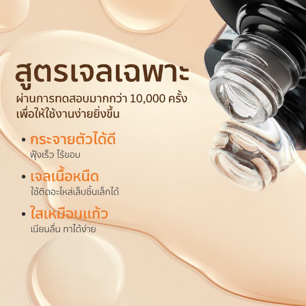 Modelones เจลฟุ้งสีใส Blooming Gel 15ml ทำลายหินอ่อน สีเจลกระจาย UV/LED DIY เบลนสีง่าย ไพรเมอร์ รูปที่ 6