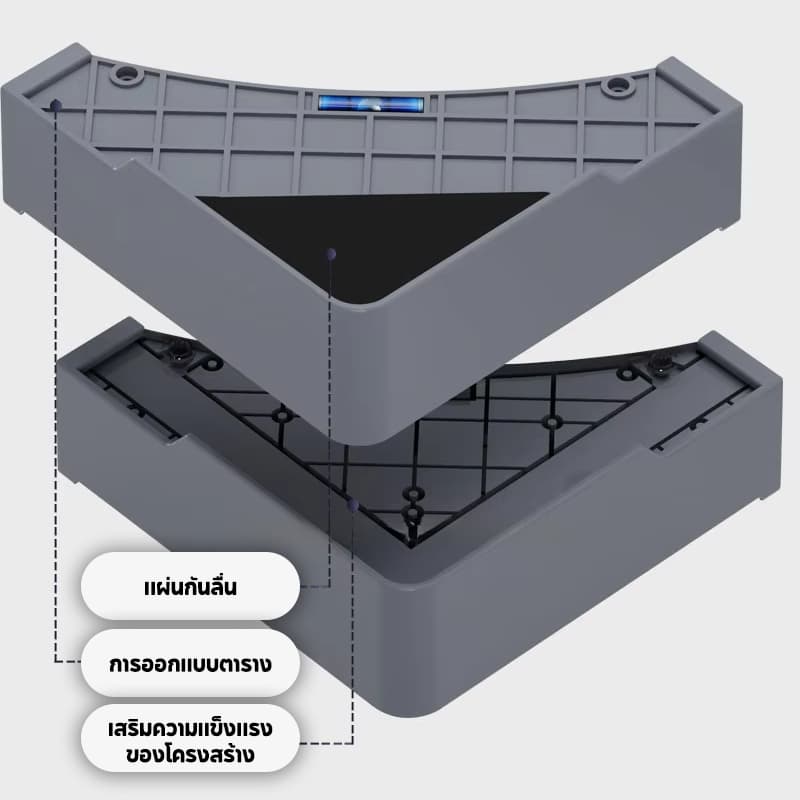 Giantmeng ฐานรองเครื่องซักผ้า ปรับขนาดและความสูงได้ ฐานรองตู้เย็น ขารองเครื่องซักผ้า ฐานรองเครื่องซักผ้า แบบมีล้อ รูปที่ 6