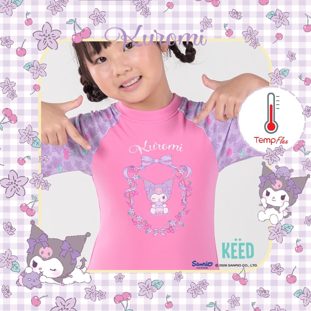 NEW X Kuromi Collection 2026 ชุดว่ายน้ำเด็กผู้หญิง ควบคุมอุณหภูมิ บอดี้สูท รูปที่ 9