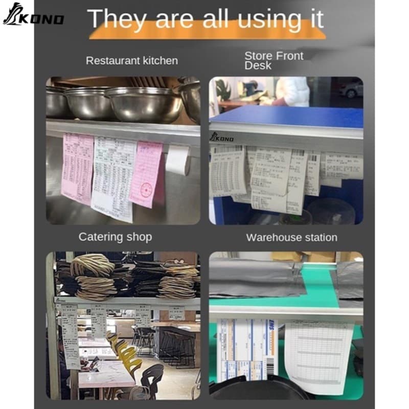KONO ที่หนีบออเดอร์ รางเสียบบิล รางออเดอร์ เพิ่มประสิทธิภาพ 100% อลูมิเนียมไม่ต้องเจาะรู30/50/70/90CM รูปที่ 8
