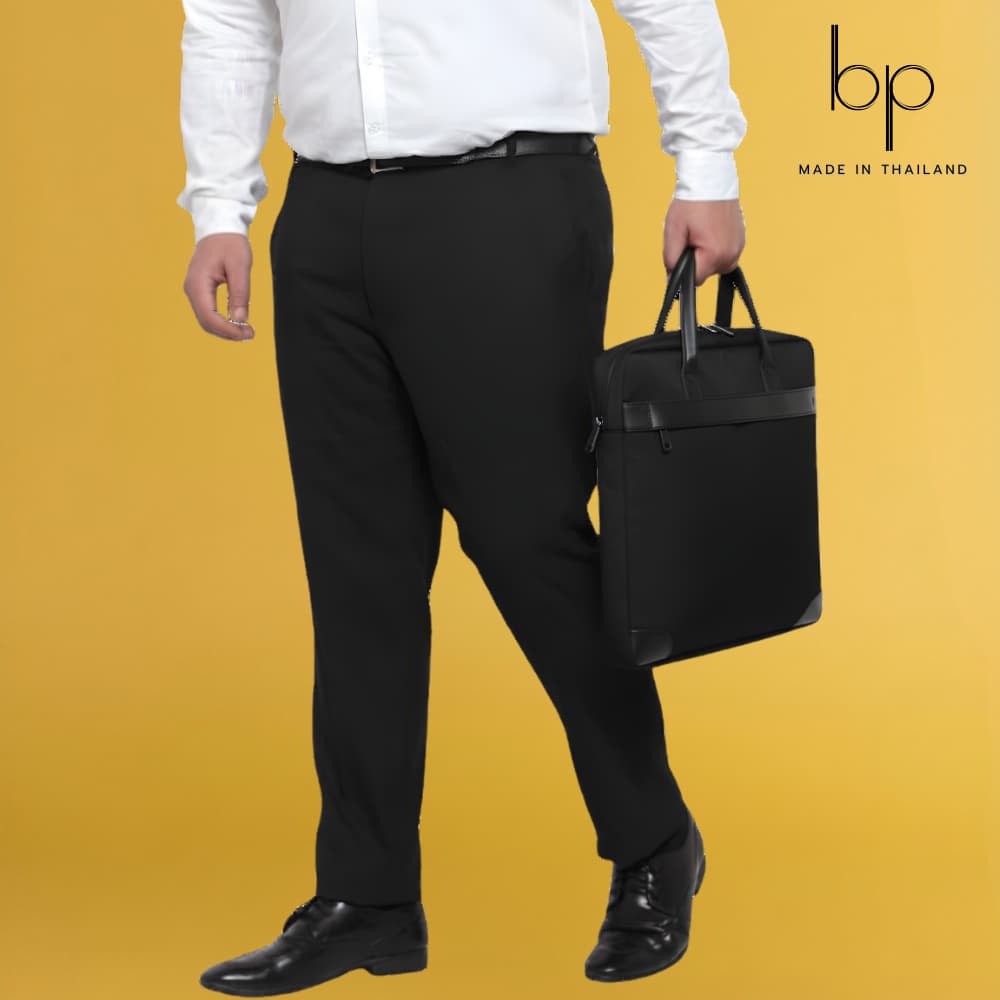 bp สแล็คนักศึกษา สแล็คผ้ายืด ทรงกระบอกเล็ก ขายาว เข้ารูปสวย เอว28-52" MADE IN THAILAND รูปที่ 4