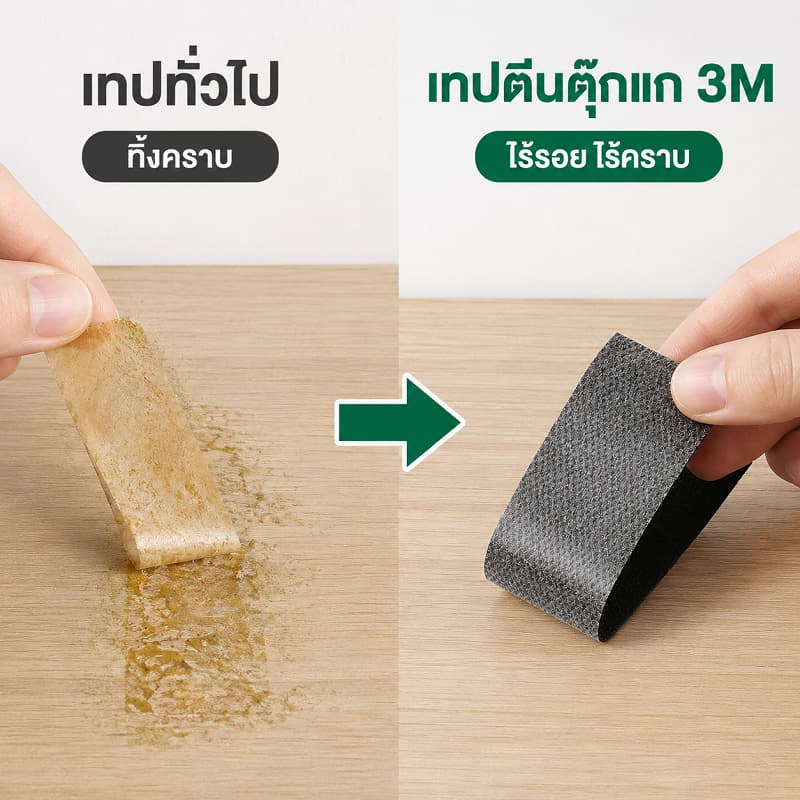 ในไทย ตีนตุ๊กแก ตีนตุ๊กแกแบบมีกาว 3M ขน+หนาม มีกาวทั้งสองเส้น ตีนตุ๊กแกมีกาว ติดหน้าต่าง ติดกรอบรูป รูปที่ 5