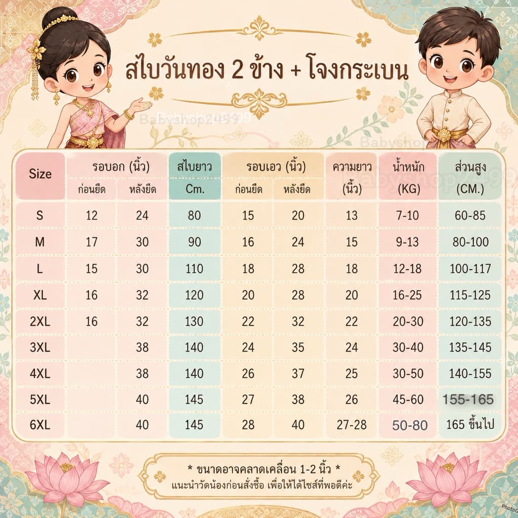 ** ** ชุดไทย **ส่งใน1วัน**ชุดนางในวรรณคดี สไบสำเร็จรูป คู่โจงกระเบนผ้าไหม รุ่น นางเมขลาล่อแก้ว รูปที่ 3