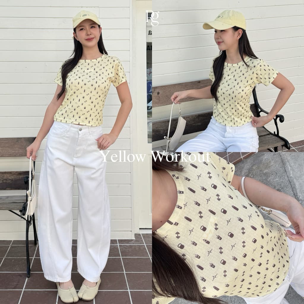 RICHYGIRL | Gina top เสื้อยืด Baby tee ทรงสวยสลิมฟิตเข้ารูปพอดีตัว เนื้อผ้ายืดหยุ่น ปักโลโก้กลางอก รูปที่ 5