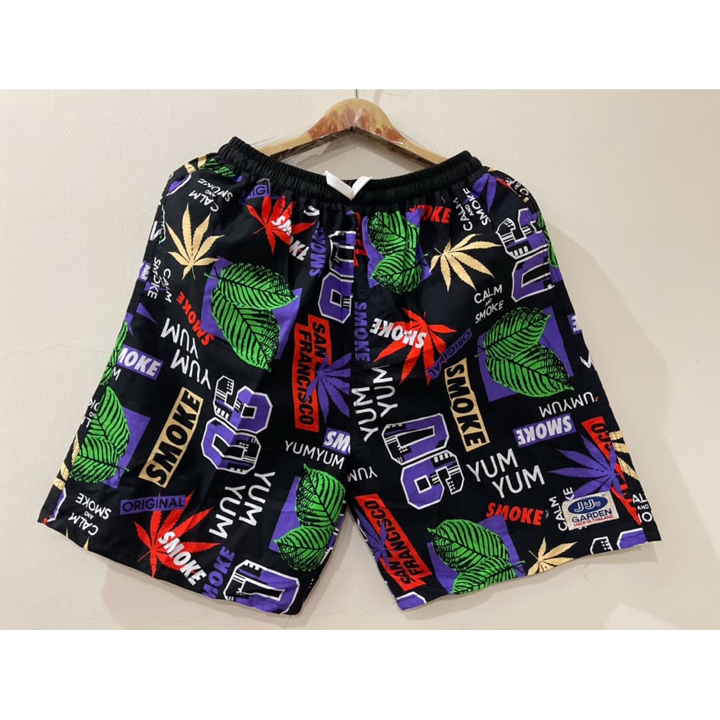 กางเกงขาสั้นเจเจ % ลายกัญชากระท่อมมาใหม่ครบไซร์ กสิ่งM L XL รูปที่ 3