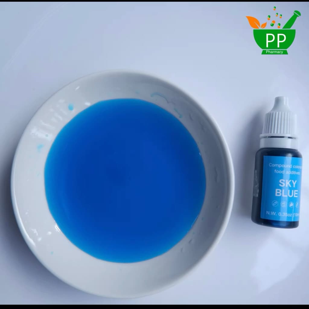 สีผสมอาหาร สีฟ้า🔵 สีเจล ผสมน้ำอัดลม(จำนวน 1 ขวด)