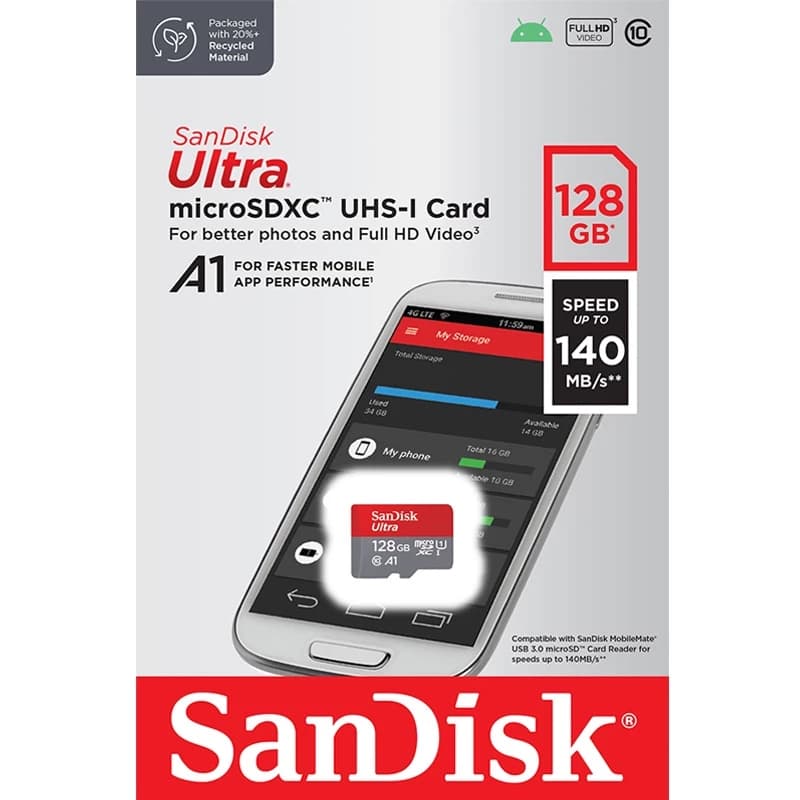 Sandisk Ultra Micro SDCard 32GB/64GB/128GB Class10 A1 เมมโมรี่การ์ด TF Card แท๊บเล็ต Tablet รูปที่ 7