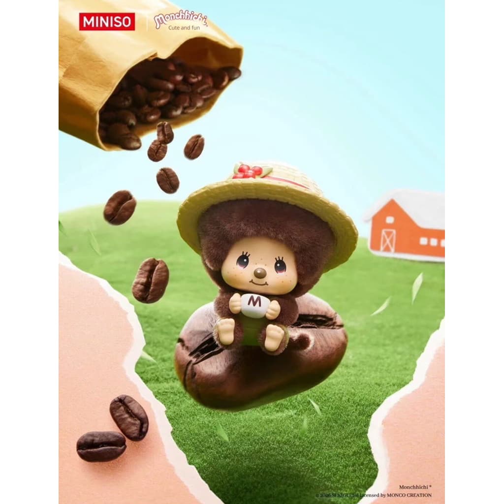 Monchhichi Classic Coffee Farm Series Plush Pendant Blind Box รูปที่ 4