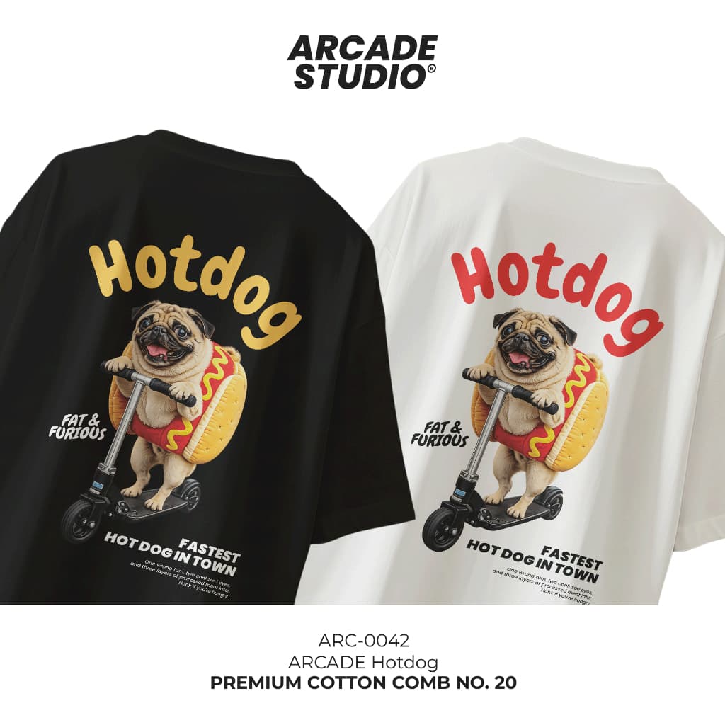 ARCADE เสื้อ Hotdog / เสื้อ Oversize เนื้อผ้า 100% Cotton Comb 190 GSM รูปที่ 5