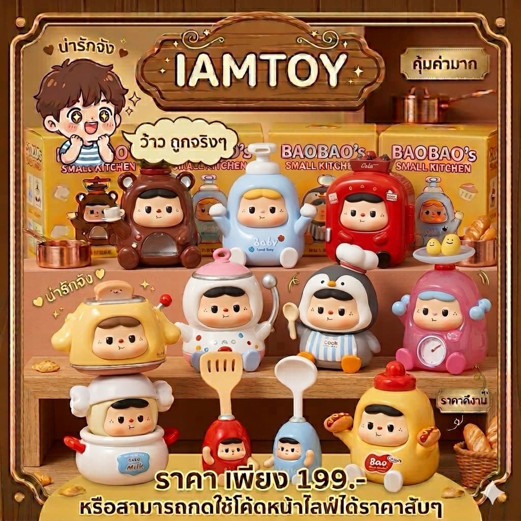 โมเดล : Baobao’s Small Kitchen Series Blind Box รูปที่ 1