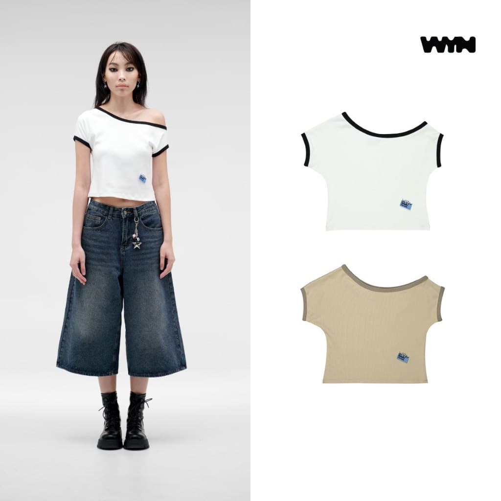WYN เสื้อยืดแขนสั้นผู้หญิง ทรงสลิม คอกลม YTSZ009 มีให้เลือก 2 สี รูปที่ 1