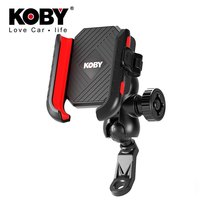 KOBY V2 ที่จับโทรศัพท์มอเตอร์ไซค์ อะลูมิเนียมแท้ ระบบกันสั่น 4 แกน ล็อคอัตโนมัติ ปลดไว รูปที่ 1