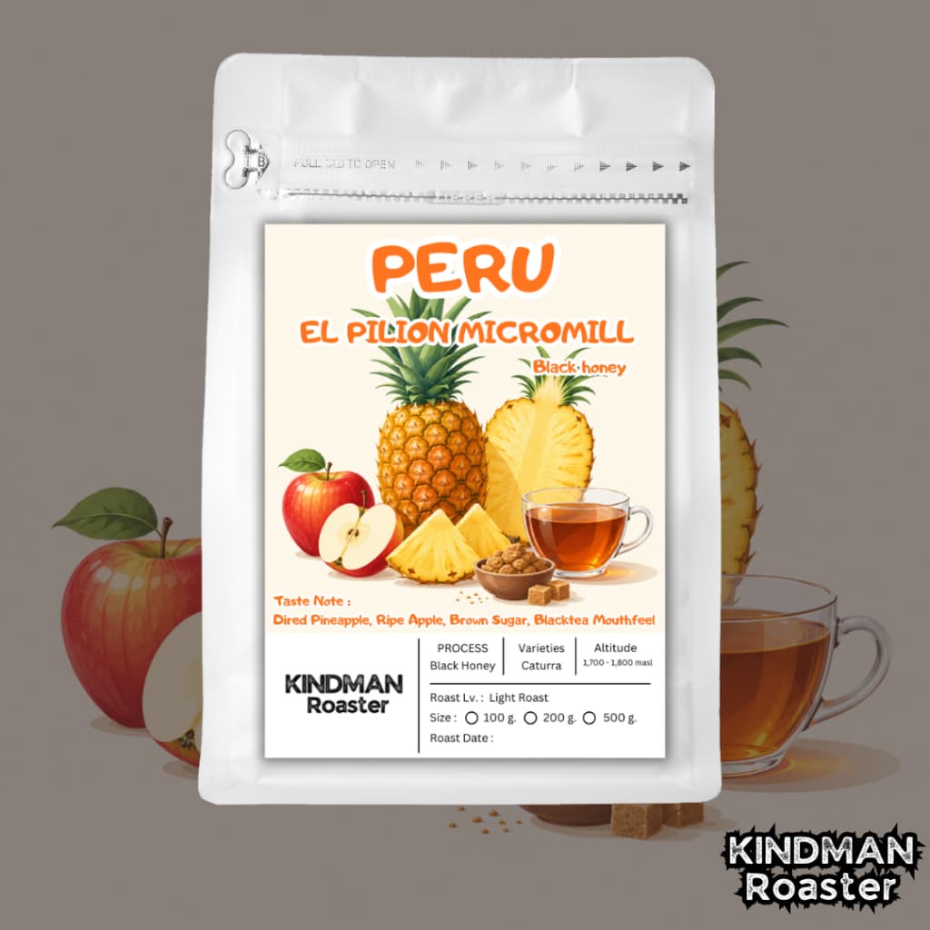 เมล็ดกาแฟ Peru El Pilion Micromill Black Honey by KINDMAN Roaster รูปที่ 2