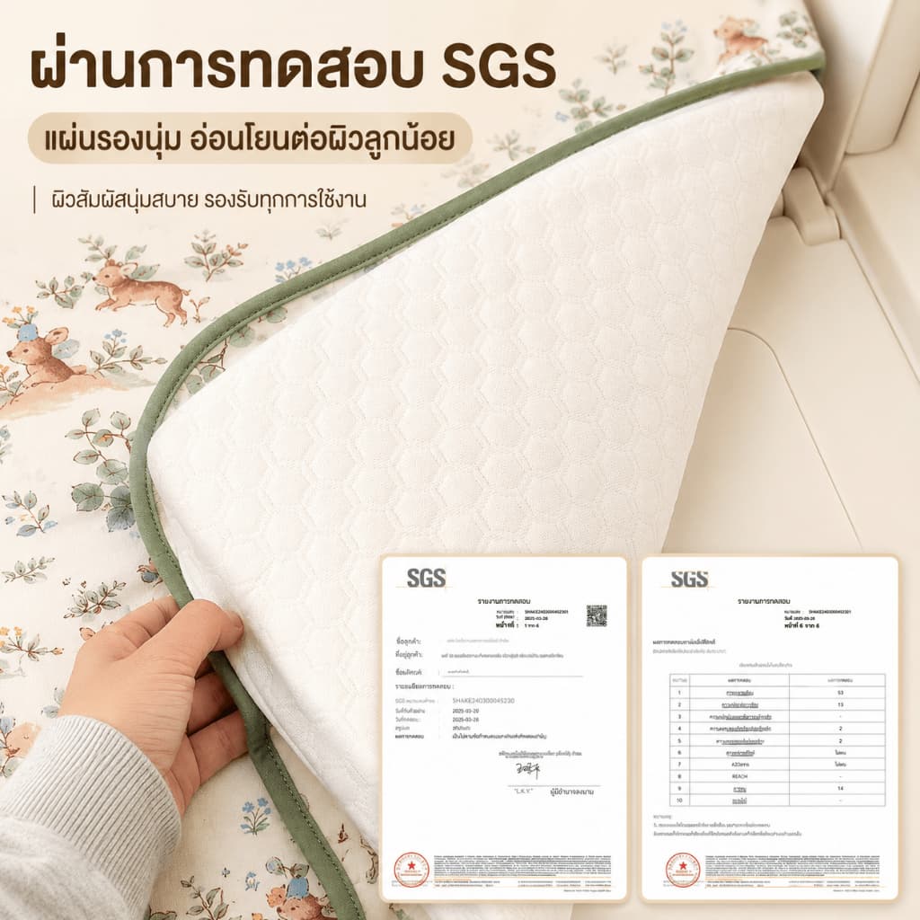 baby safetyโต๊ะเปลี่ยนผ้าอ้อม แรกเกิด ล้อหมุน เปลี่ยนเป็นตู้เก็บของ เบาะยางพารา มีตะกร้า รูปที่ 8