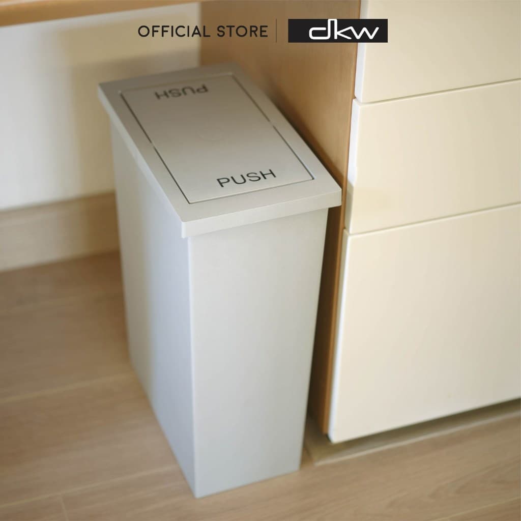 DKW by BanBaan ถังขยะเหลี่ยมหน้าแคบฝาสวิง รุ่น Slim ถังขยะอึด สวย ทน HH-307P,308P รูปที่ 1