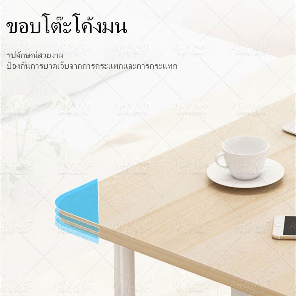 AiHome โต๊ะเรียนเด็กปรับระดับได้ โต๊ะเขียนหนังสือ โต๊ะทำงานเคลื่อนที่สำหรับห้องนอน วัสดุไม้แท้ พร้อมล้อเลื่อน รูปที่ 5