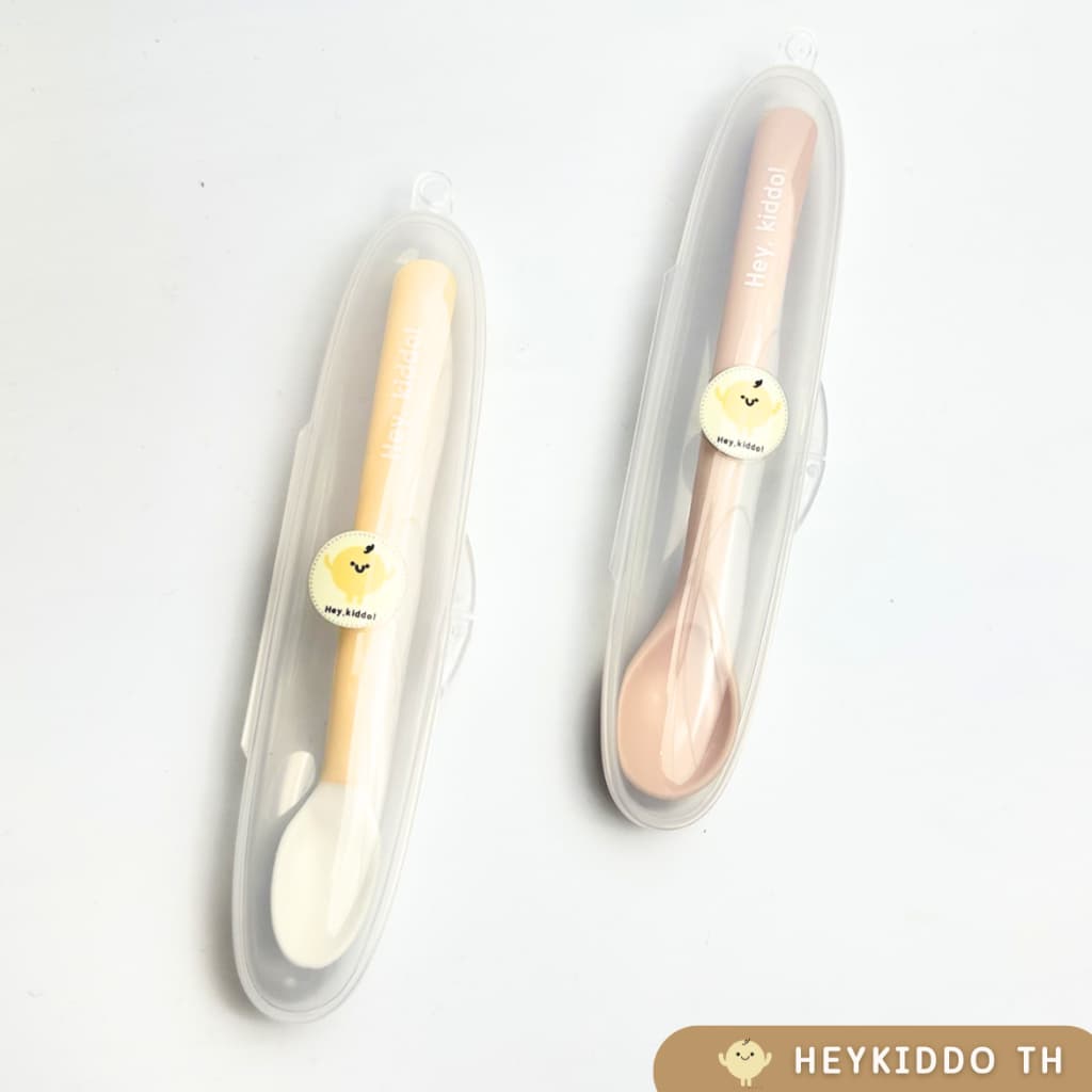 HeyKiddo : ช้อนป้อนPPสำหรับเบบี๋ ปลายช้อนบาง BPA FREE มี มอก ปลอดภัย ไม่คมเหมาะสำหรับวัยเริ่มทาน 4m+ รูปที่ 5