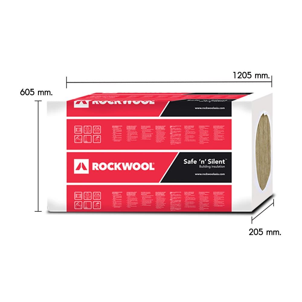 ร็อควูล ฉนวนกันเสียง ROCKWOOL SAFE N SILENT PRO 330 หนา 2 นิ้ว 60x5x120 ซม. จัดส่งโดย HomePro รูปที่ 5