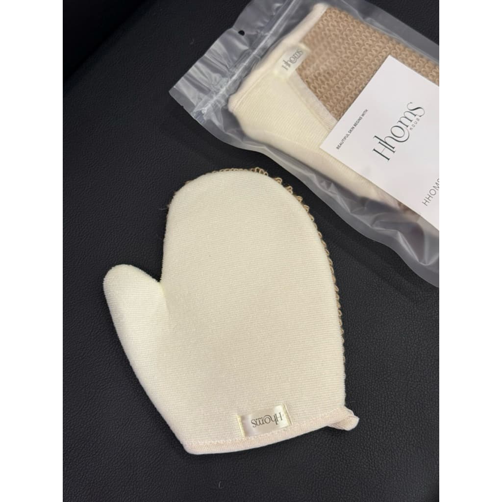 ถุงมือใยบวบธรรมชาติ HHOMS Natural Exfo Mitt รูปที่ 3