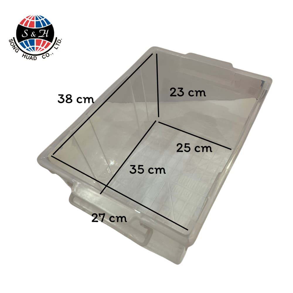 กล่องพลาสติกใสมีฝาปิด ขนาด 40x30x25.5cm รุ่น 7044 รูปที่ 7