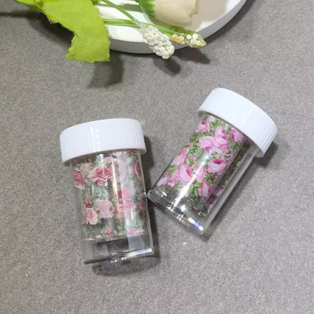 ของแต่งเล็บ ฟอยแต่งเล็บ แบบลอกลาย ดอกไม้ ใช้คู่กับกาวสำหรับลอกฟอย รูปที่ 5