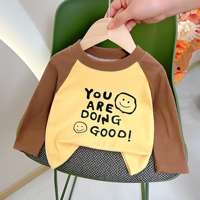 เสื้อยืดแขนยาวเด็ก เสื้อแขนยาวเด็ก ผ้านุ่ม ใส่สบาย พิมพ์ลาย มีหลายสีให้เลือก รูปที่ 7