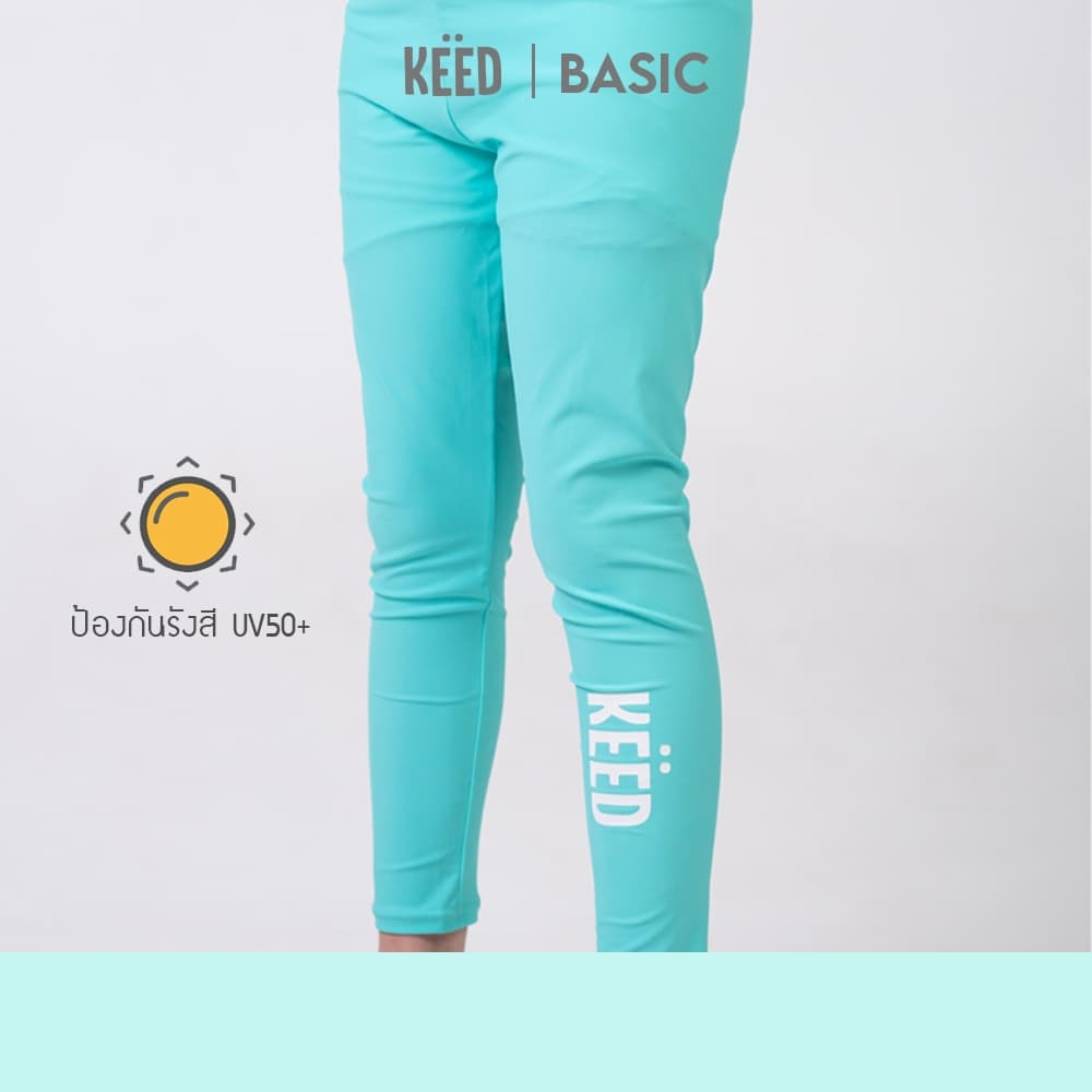 NEW KEED BASIC : กางเกงว่ายน้ำเด็กโต ขายาว ตกแต่งด้วยสกรีนด้านข้าง *117* รูปที่ 2