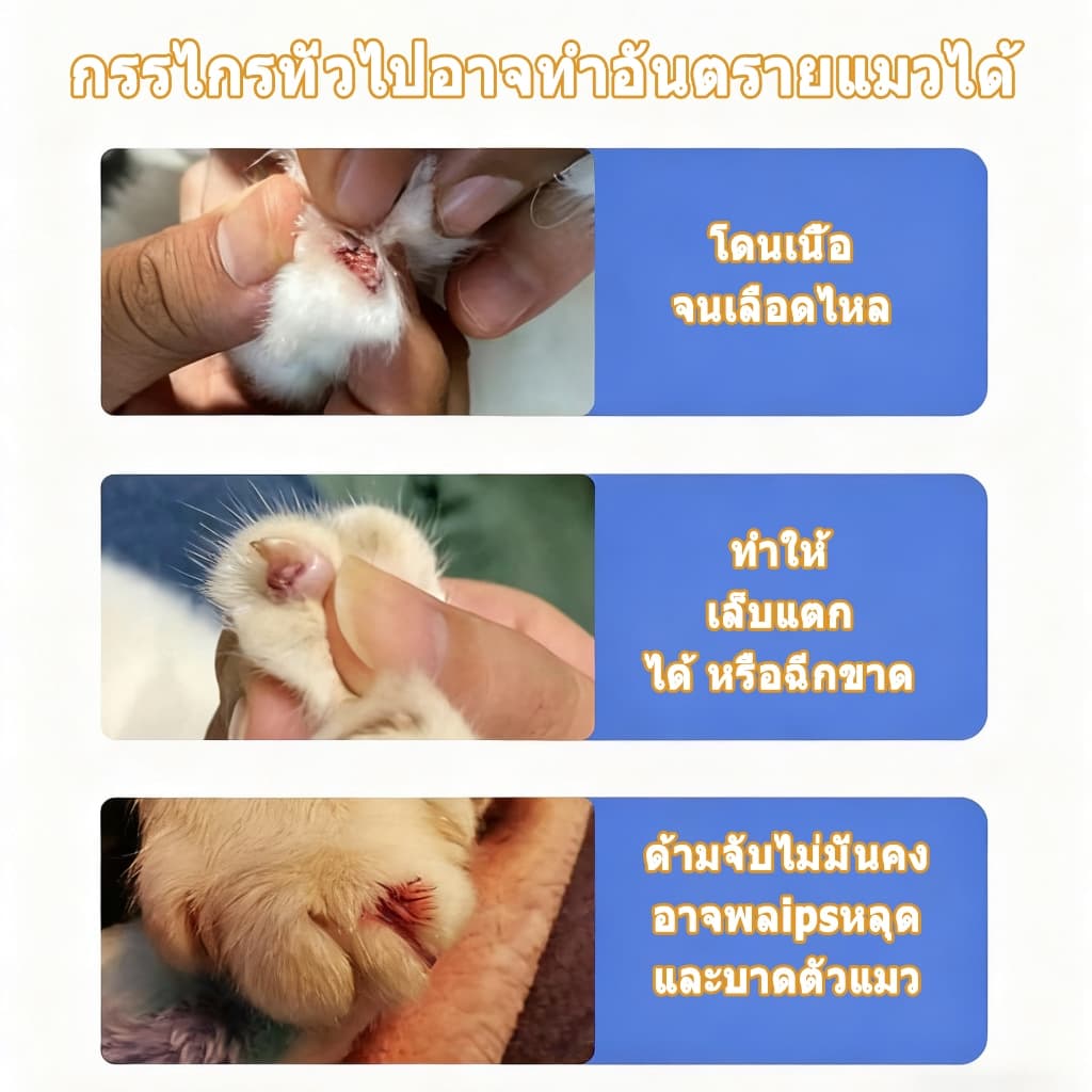 กรรไกรตัดเล็บ แมว กรรไกรตัดเล็บสุนัข ที่ตัดเล็บแมว สุนัขเล็ก ใช้ง่ายแม้มือใหม่ ใบมีดสแตนเลสทนทาน ใช้งานง่าย กรรไกรตัด รูปที่ 4