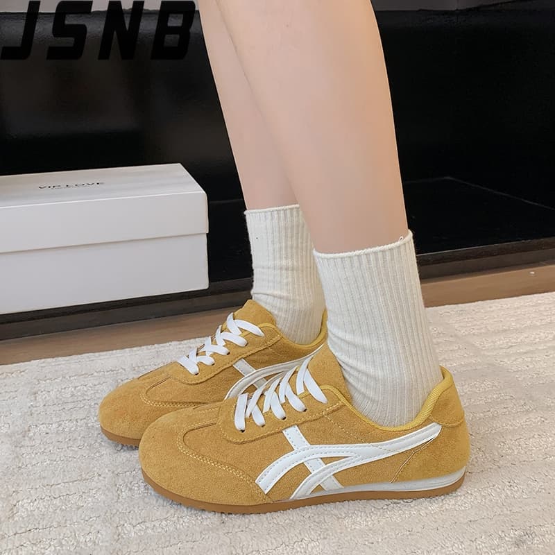 รองเท้าสนีกเกอร์สไตล์เกาหลี พื้นหนา 5สี! ไซส์ใหญ่ 36-42 - รองเท้าผ้าใบสตรี สไตล์ล้ำสมัย สำหรับเท้ากว้าง สวมใส่สบาย ดีไซน รูปที่ 2