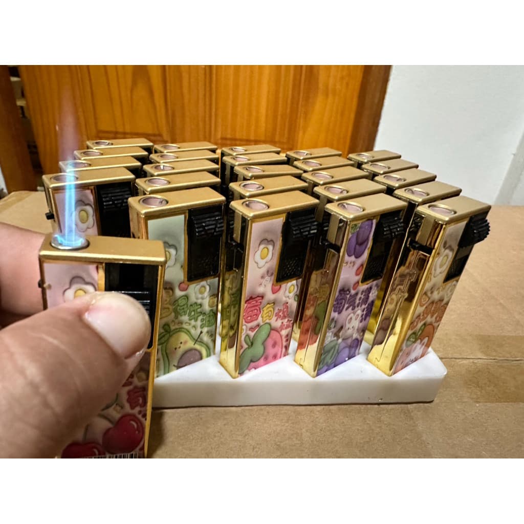 lighter ไฟฟู่ ลายใหม่ 25-50ชิ้น เติมแก๊สสได้ปรับได้ รูปที่ 6