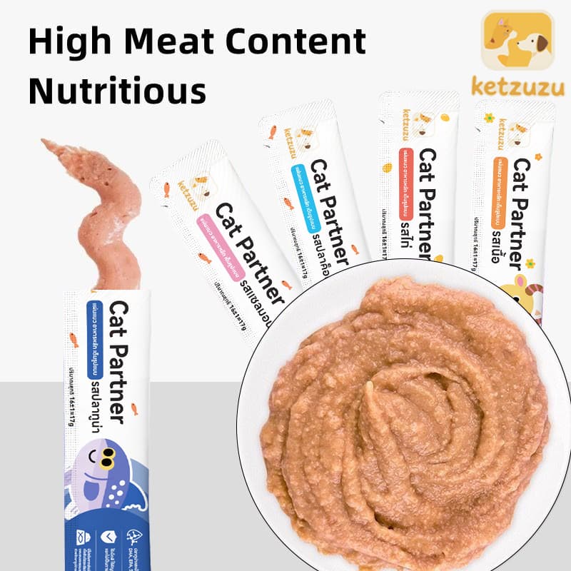 Ketzuzu 17g ขนมแมว ขนมแมวเลีย อาหารเปียกแมว รูปที่ 8