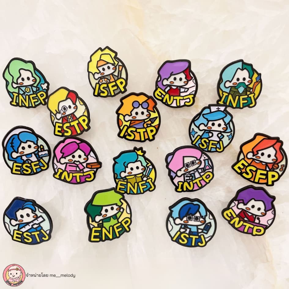 เข็มกลัด MBTI เข็มกลัดบุคลิกภาพ 16แบบ INTP INTJ ISTJ ISFJ INFJ มีทุกไทป์ รูปที่ 2