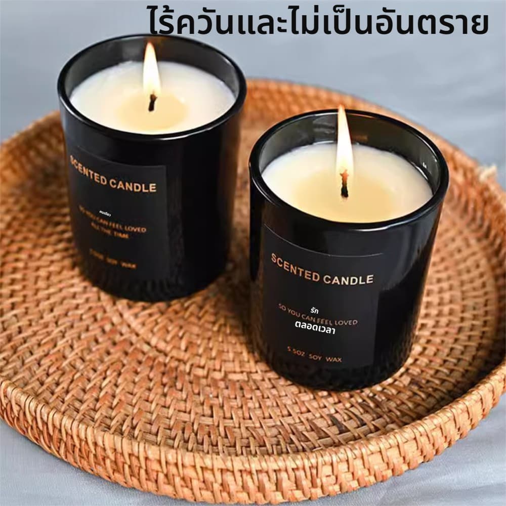 ของขวัญวันวาเลนไทน์ เทียนหอม เทียนหอมไร้ควัน กลิ่นหอมติดทนนาน บรรจุภัณฑ์ที่สวยงาม ทางเลือกของขวัญที่ดีที่สุด 80g รูปที่ 2