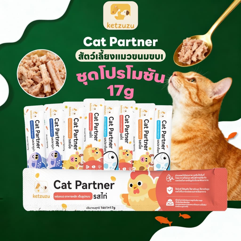 Ketzuzu 17g ขนมแมว ขนมแมวเลีย อาหารเปียกแมว รูปที่ 1