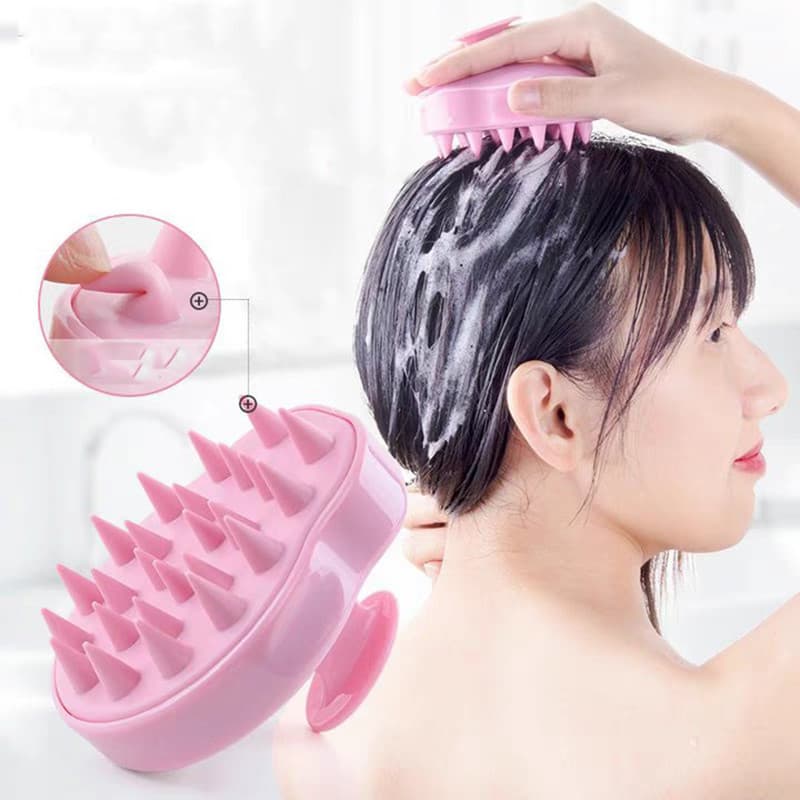Hair Washing Brush แปรงสระผม แปรงซิลิโคน นวดหนังศีรษะ ผมสะอาด ขนแปรงนุ่ม I เลือกสี รูปที่ 6