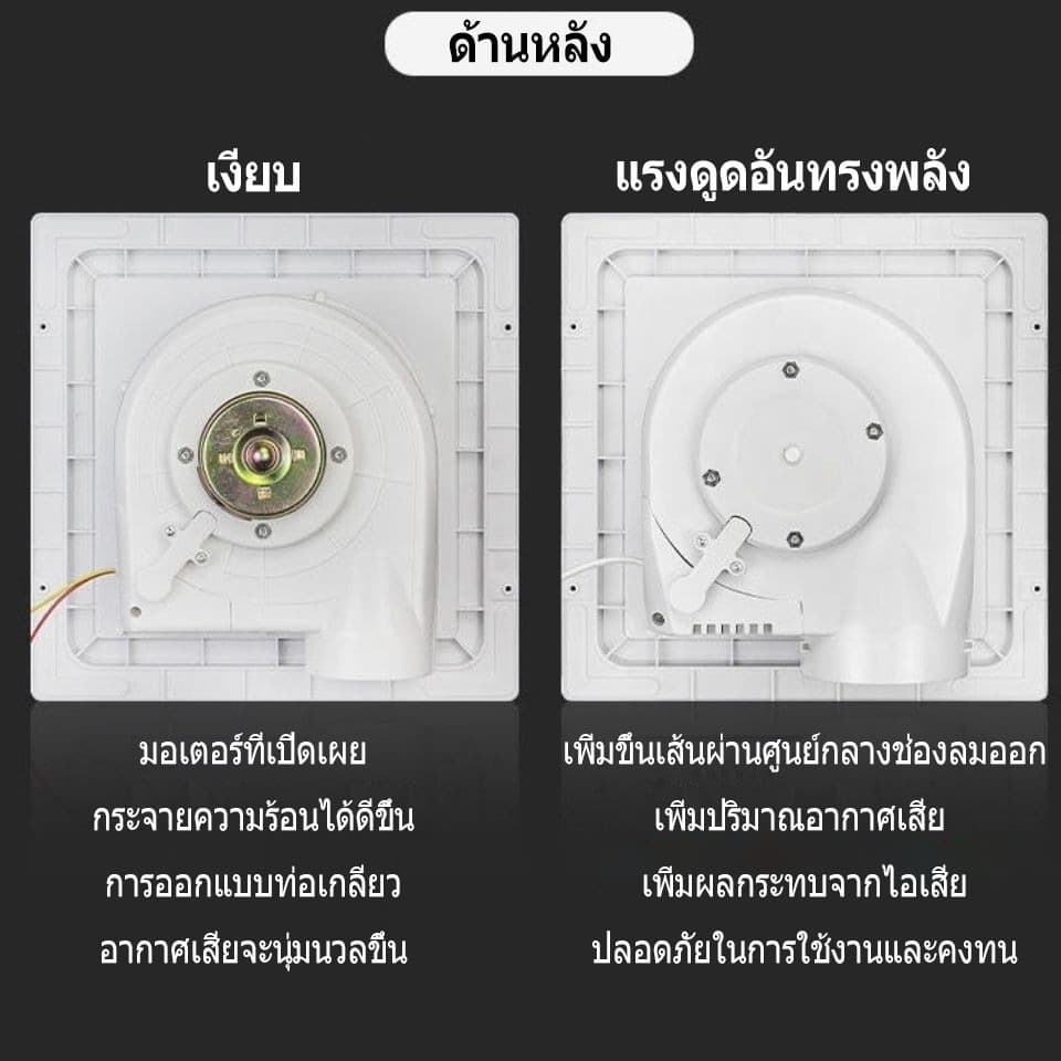 แบบเดียวกับพัดลมพัดลมดูดอากาศติดเพดาน 8/10/12" นิ้ว •พัดลมดูดอากาศ พัดลมระบายอากาศ ห้องน้ำ สไตล์หน้าต รูปที่ 8
