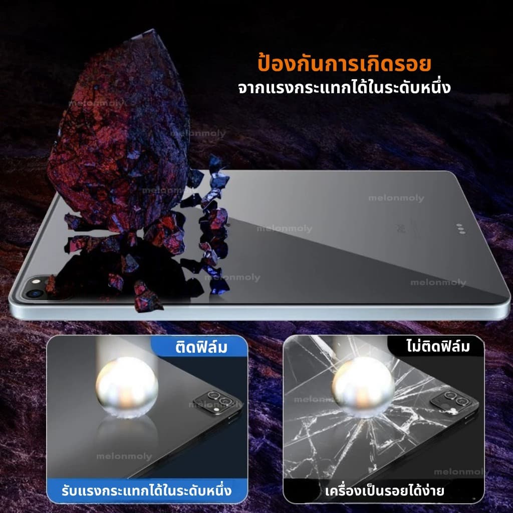 ฟิล์มหลังไอแพด hydrogel ใส/ด้าน สำหรับไอแพด Air7 Gen11 Air6 Pro M5 Gen9 8 7 ฟิล์มไฮโดรเจล กันรอย ฟิล์มหลัง ไอแพด Air4,5 รูปที่ 7