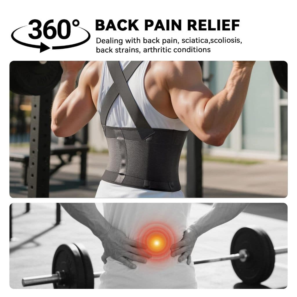 เข็มขัดยกของM,L,XL,XXL ช่วยป้องกันและลดอาการปวดหลัง เข็มขัดพยุงหลังพยุงเอว ใส่ยกของ Back Support Belt เข็มขัดคาดหลัง รูปที่ 5